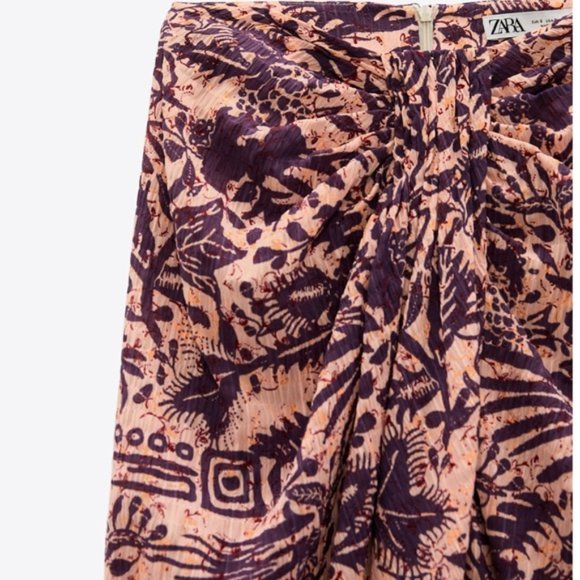 ZARA Printed Co-ord Sarong Skirt Set - Picture 8 of 9